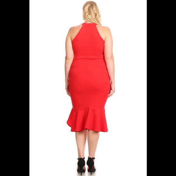 ð¥SOLD OUT!!ð¥Sexy Plus Midi Mermaid Dress - Picture 4 of 4